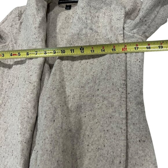 Linda Allard Ellen Tracy Jacket Womens Cream Wool Rabbit Hair Open Front Size 2 - Picture 9 of 13